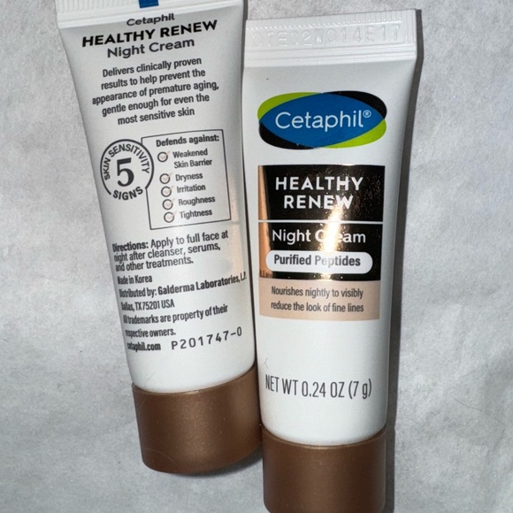 Cetaphil Healthy Renew Purified Peptides Travel Samples Bundle of 2 .24 oz - Picture 2 of 2